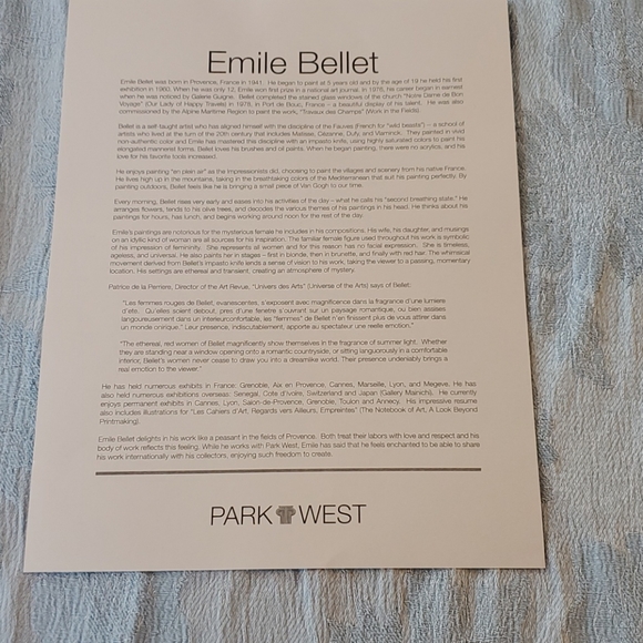 EMILE BELLET, "Beaute Marine" seriolithograph - Picture 5 of 6